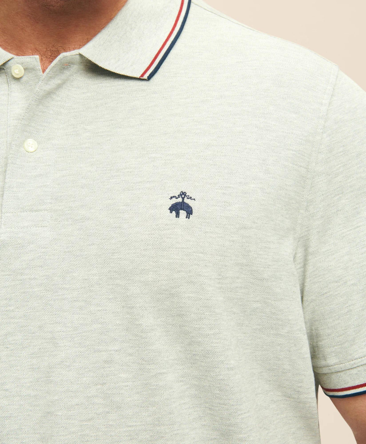 Big & Tall Golden Fleece® Supima® Tipped Polo Shirt | Brooks Brothers for sale