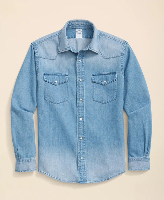 Western Denim Sport Shirt | Brooks Brothers for sale