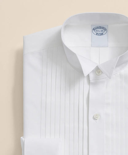 Stretch Supima® Cotton Broadcloth Wing Collar, Tuxedo Shirt | Brooks Brothers discount