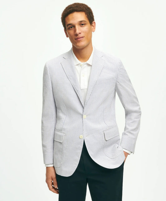 Slim Fit Archive-Inspired Seersucker Sport Coat in Cotton | Brooks Brothers outlet