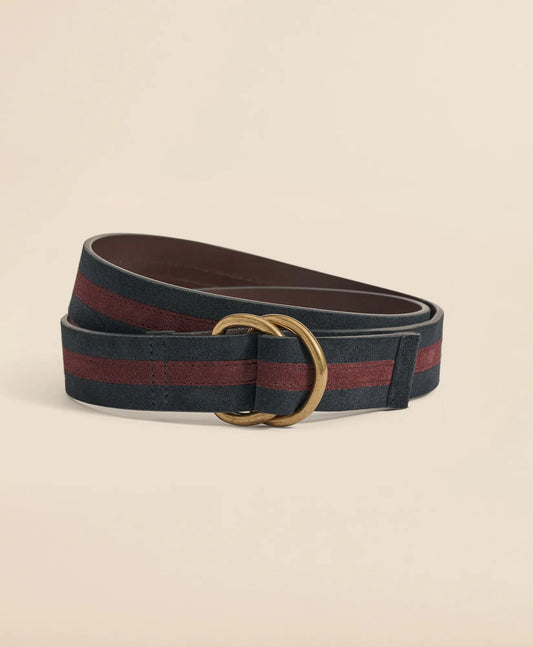 Suede Stripe D-Ring Belt | Brooks Brothers for sale