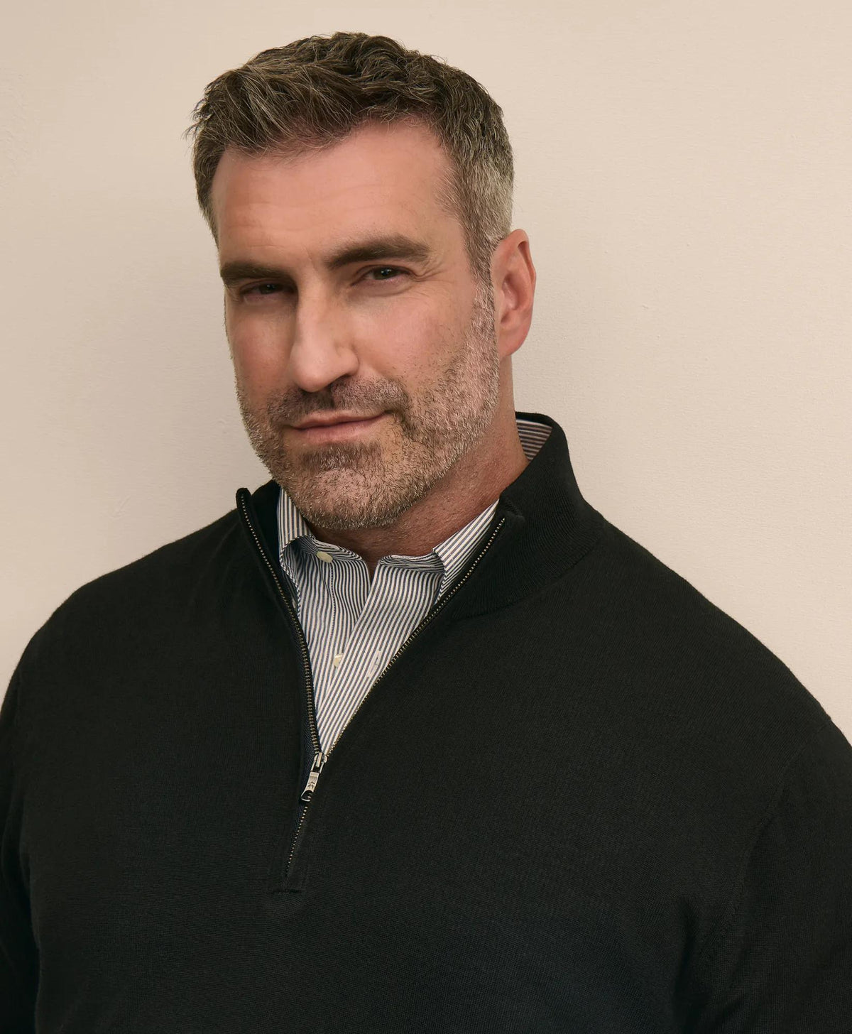 Big & Tall Ultimate Merino Wool Quarter-Zip Sweater | Brooks Brothers online shop