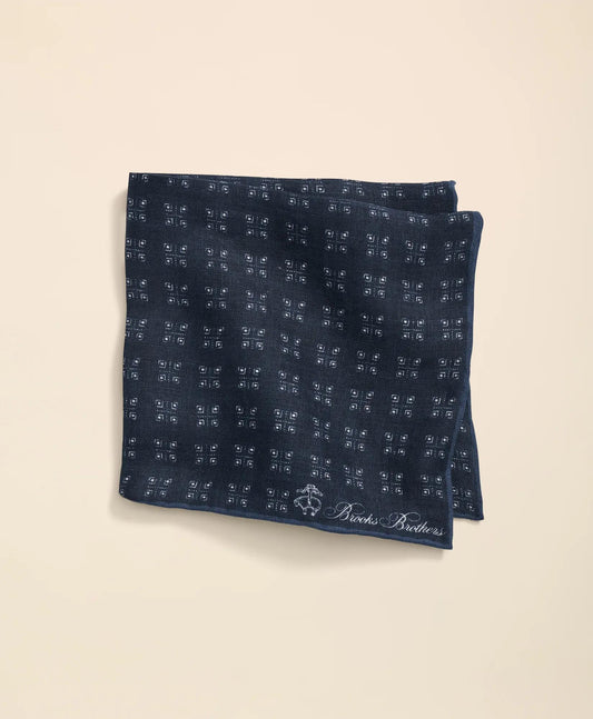 Linen Geometric Pocket Square | Brooks Brothers discount