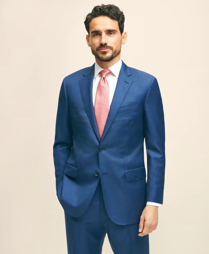 Traditional Fit Wool Sharkskin 1818 Suit | Brooks Brothers discount