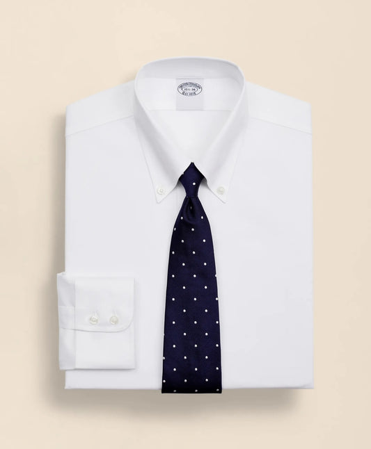 Stretch Supima® Cotton Non-Iron Twill Button-Down Collar Dress Shirt | Brooks Brothers online