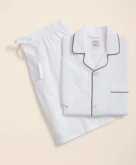 Cotton Broadcloth Short Pajamas | Brooks Brothers discount