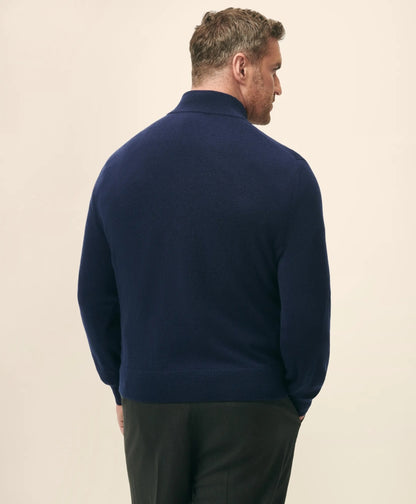Big & Tall 3-Ply Cashmere Quarter-Zip Sweater | Brooks Brothers outlet
