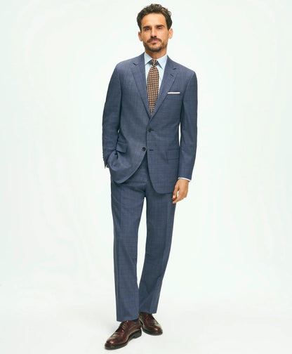 Traditional Fit Wool Checked 1818 Suit | Brooks Brothers online shop