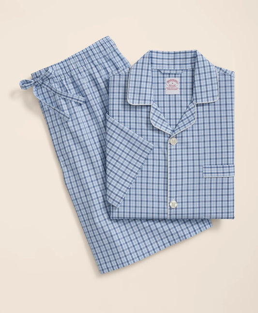 Cotton Broadcloth Gingham Short Pajamas | Brooks Brothers for sale