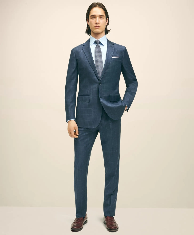 Slim Fit Wool Windowpane 1818 Suit | Brooks Brothers sale