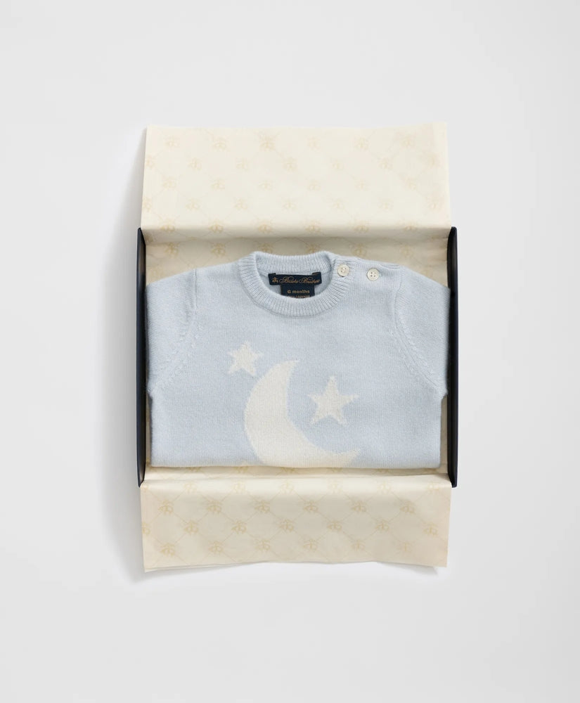 Cashmere Moon Motif Onesie | Brooks Brothers on sale