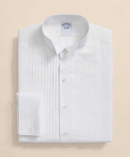 Stretch Supima® Cotton Broadcloth Wing Collar, Tuxedo Shirt | Brooks Brothers discount