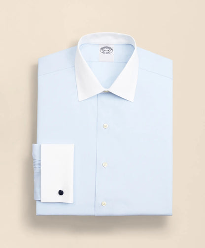 Stretch Supima® Cotton Non-Iron Pinpoint Oxford Contrast Ainsley Collar Dress Shirt | Brooks Brothers discount