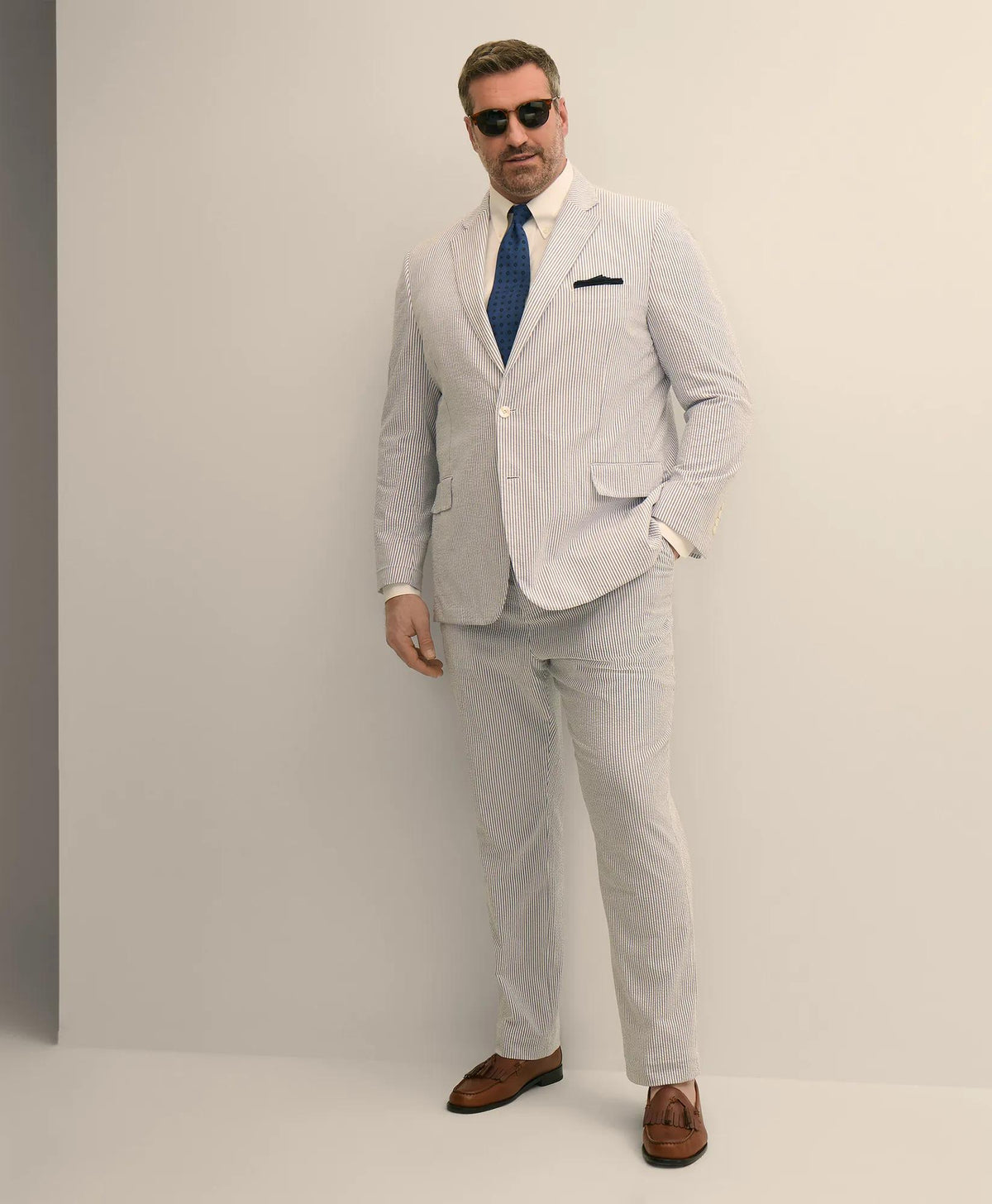 Big & Tall Cotton Seersucker Pants | Brooks Brothers sale