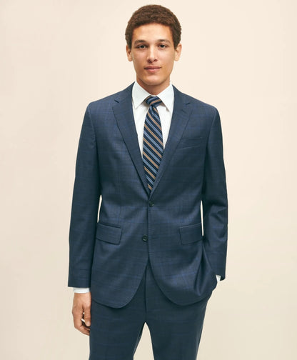 Slim Fit Wool Checked 1818 Suit | Brooks Brothers on sale