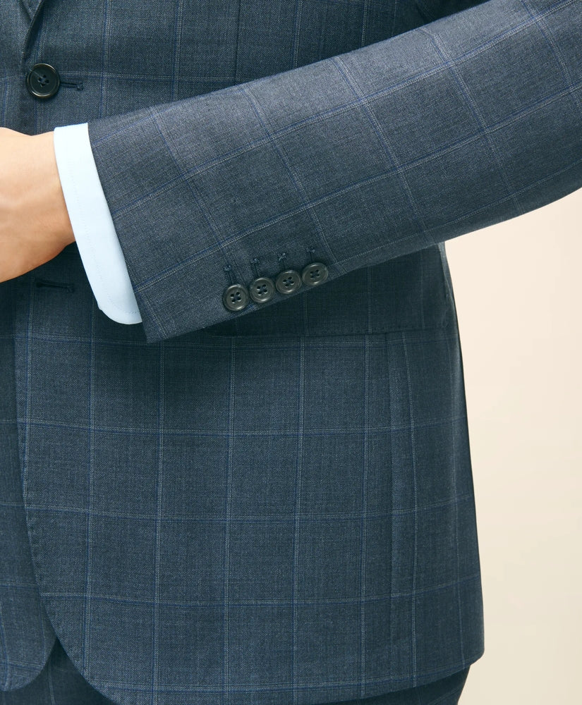 Slim Fit Wool Windowpane 1818 Suit | Brooks Brothers sale