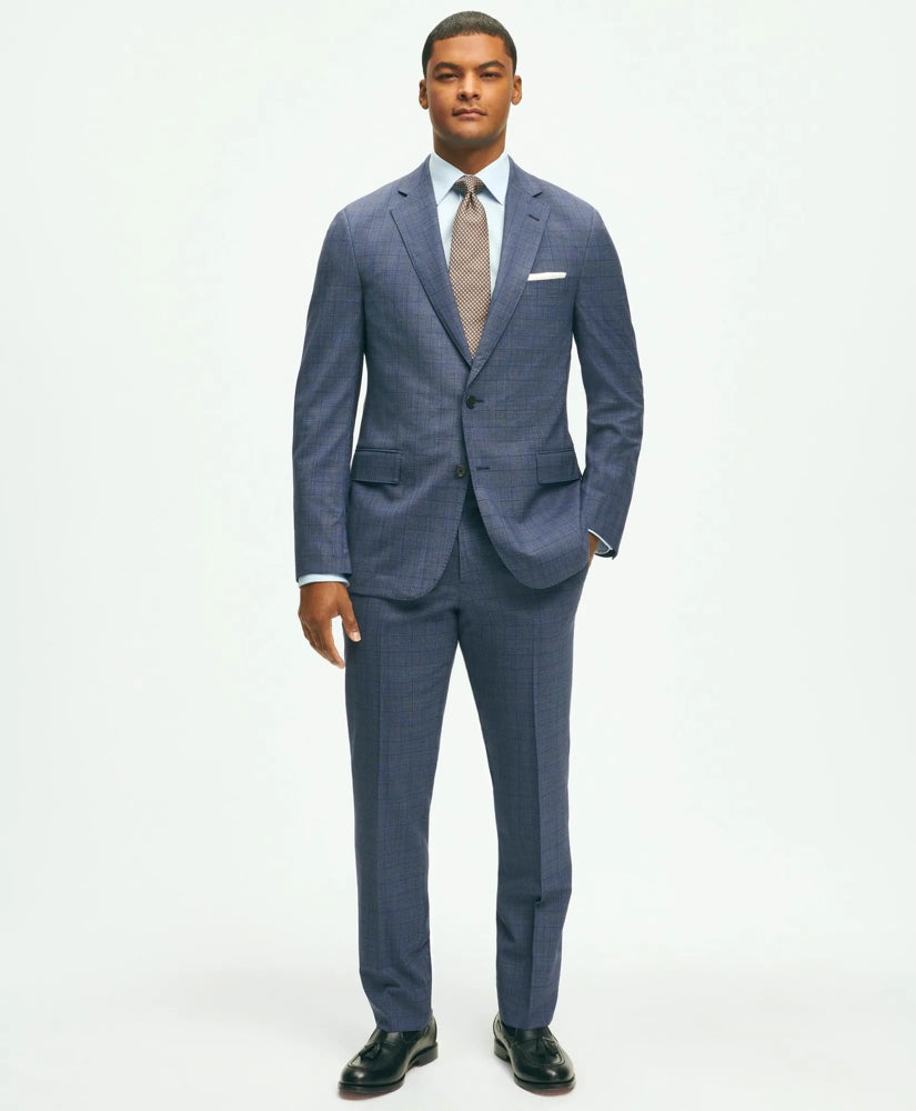 Classic Fit Wool Checked 1818 Suit | Brooks Brothers outlet