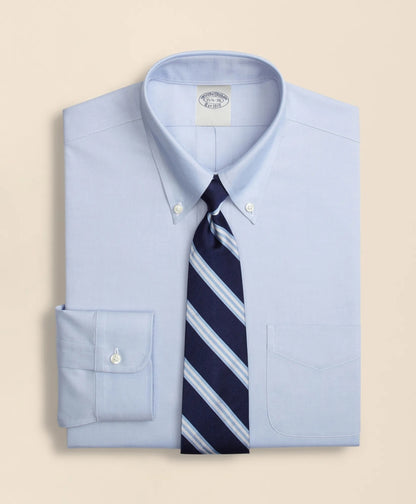 Big & Tall Stretch Dress Shirt, Non-Iron Pinpoint Button-Down Collar | Brooks Brothers online shop