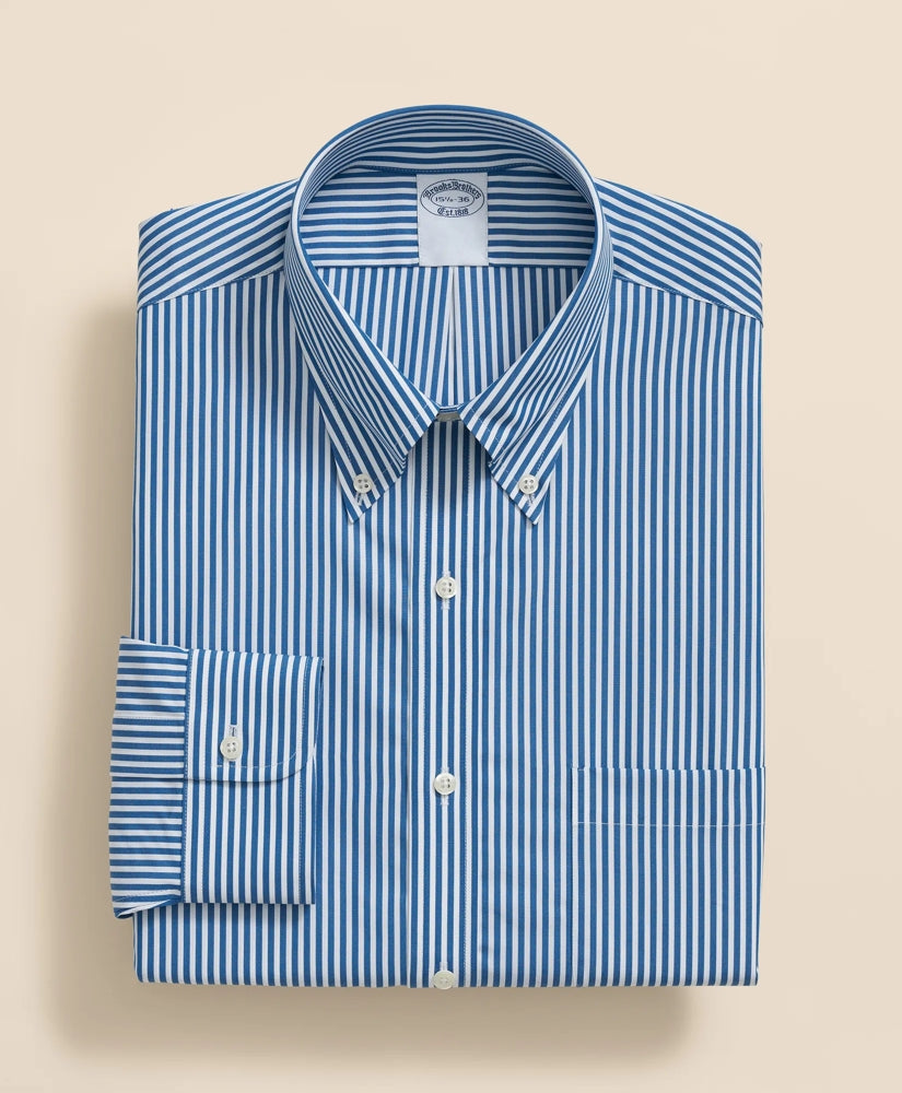 Pure Supima® Cotton Regular-Finish Polo Button Down Collar, Candy Stripe Dress Shirt | Brooks Brothers sale