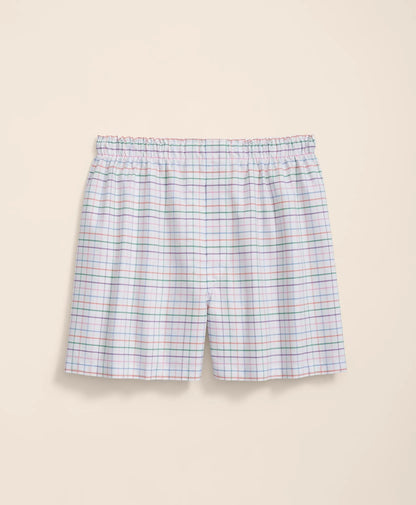 Cotton Broadcloth Tattersall Boxers | Brooks Brothers outlet