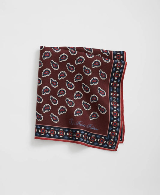 Paisley Silk Pocket Square | Brooks Brothers online shop