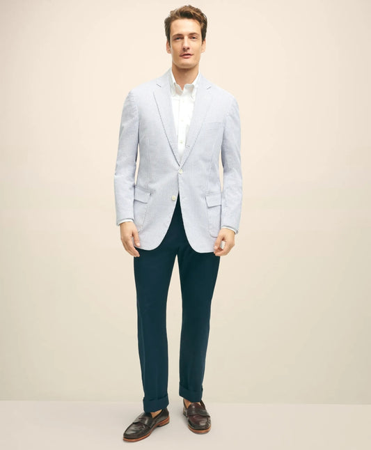 Classic Fit Stretch Cotton Seersucker Sport Coat | Brooks Brothers outlet