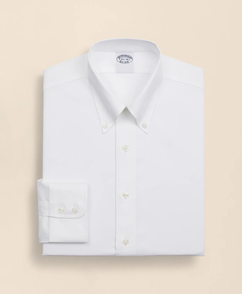 Stretch Supima® Cotton Non-Iron Twill Button-Down Collar Dress Shirt | Brooks Brothers online