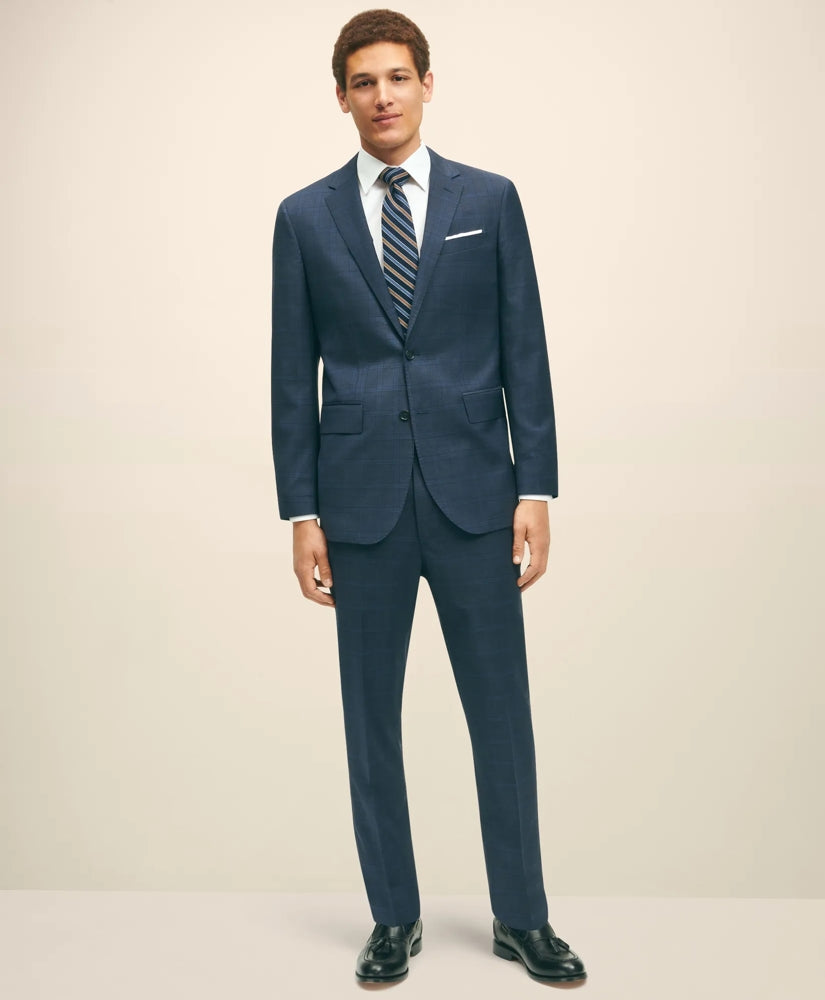 Slim Fit Wool Checked 1818 Suit | Brooks Brothers on sale
