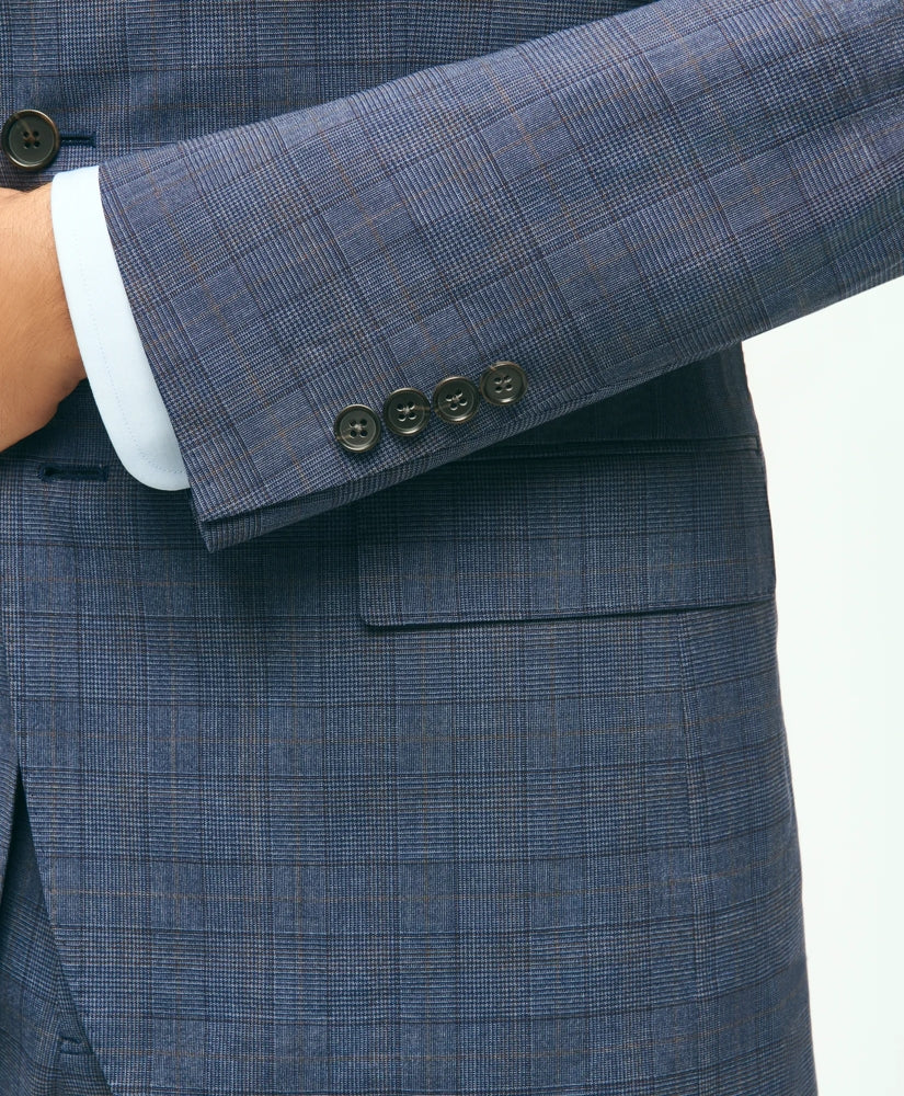 Traditional Fit Wool Checked 1818 Suit | Brooks Brothers online shop