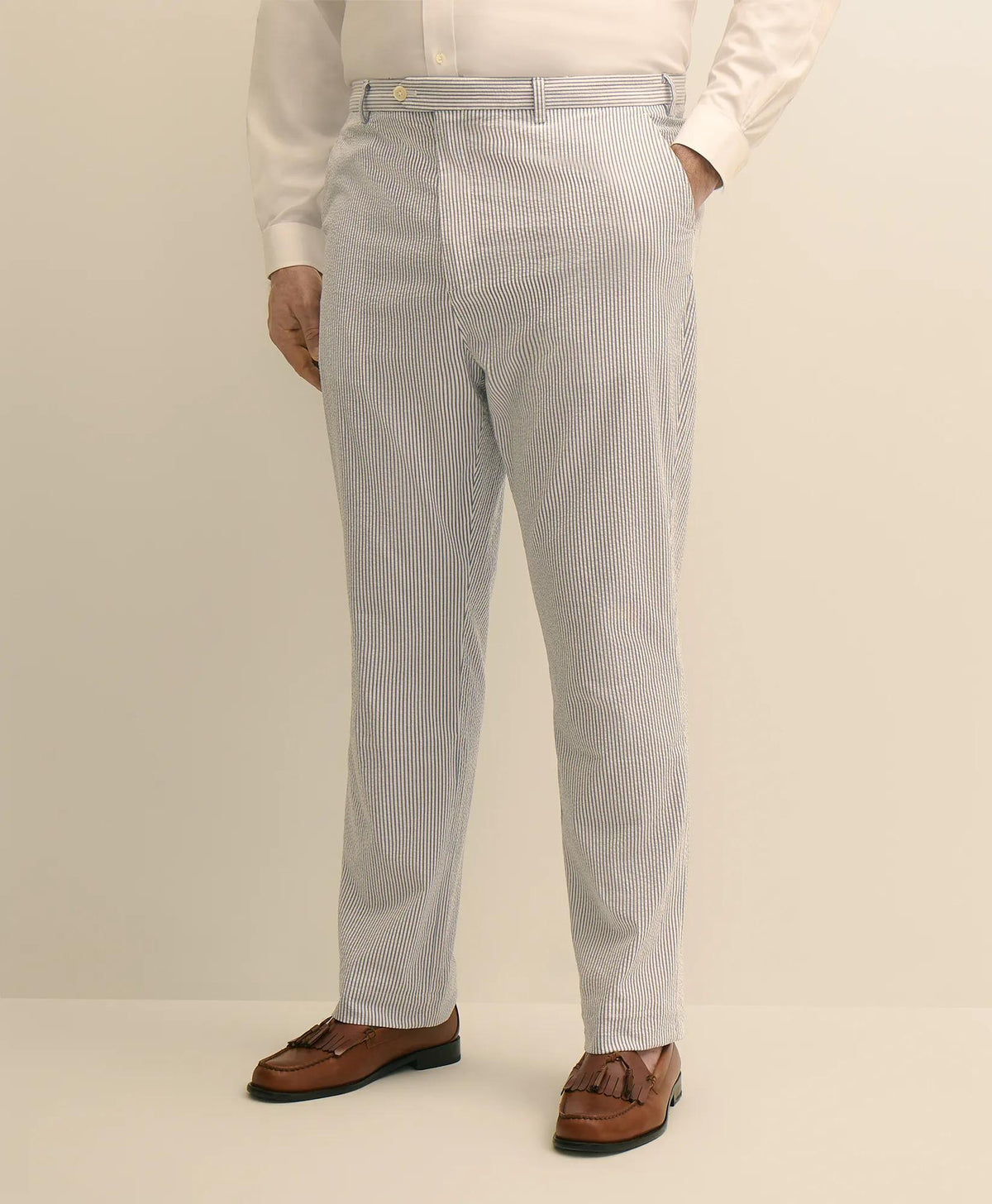 Big & Tall Cotton Seersucker Pants | Brooks Brothers sale