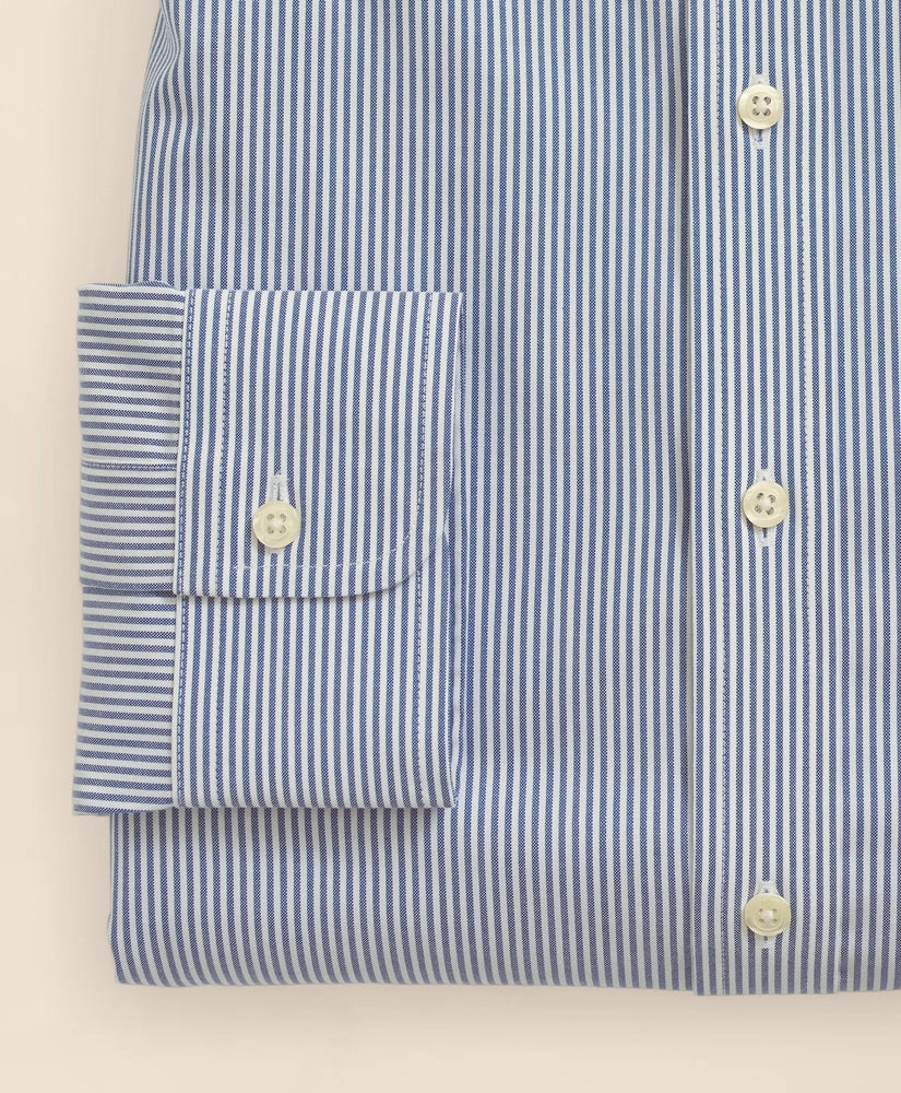 Stretch Supima® Cotton Non-Iron Pinpoint Oxford Button-Down Collar, Candy Stripe Dress Shirt | Brooks Brothers sale