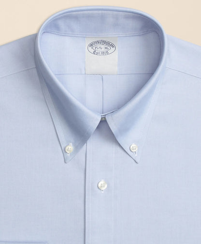 Big & Tall Stretch Dress Shirt, Non-Iron Pinpoint Button-Down Collar | Brooks Brothers online shop