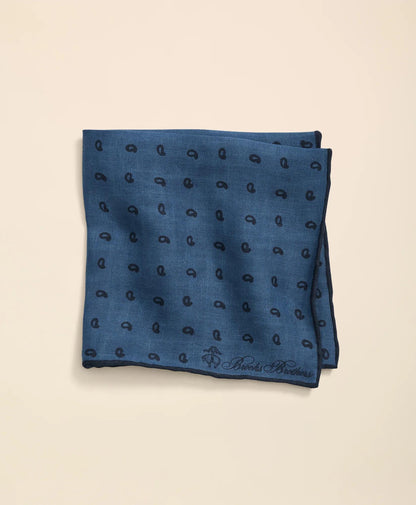 Linen Paisley Pocket Square | Brooks Brothers on sale