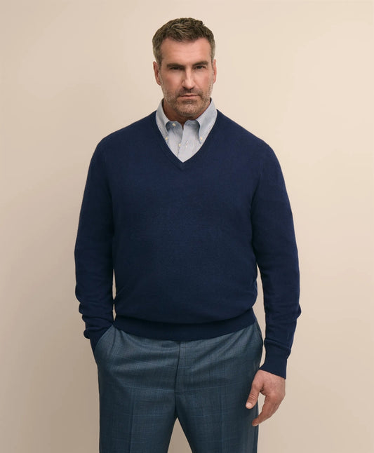 Big & Tall 3-Ply Cashmere V-Neck Sweater | Brooks Brothers outlet