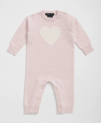 Cashmere Heart Motif Onesie | Brooks Brothers for sale