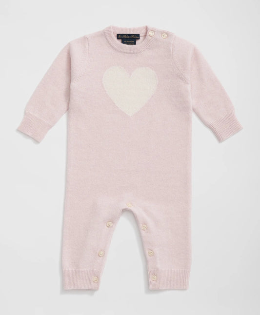 Cashmere Heart Motif Onesie | Brooks Brothers for sale