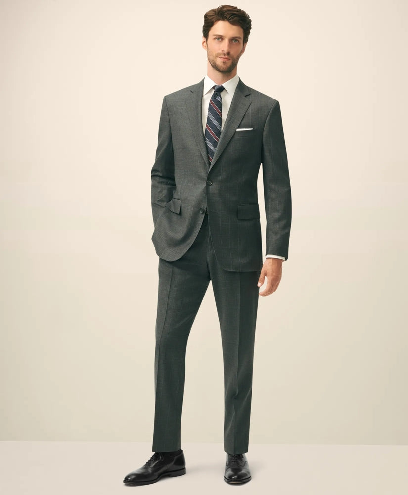 Classic Fit Wool Windowpane 1818 Suit | Brooks Brothers for sale