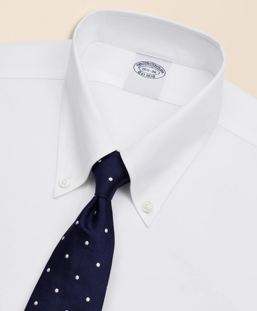 Stretch Supima® Cotton Non-Iron Twill Button-Down Collar Dress Shirt | Brooks Brothers online
