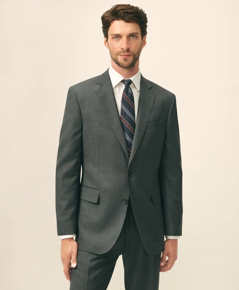 Classic Fit Wool Windowpane 1818 Suit | Brooks Brothers for sale