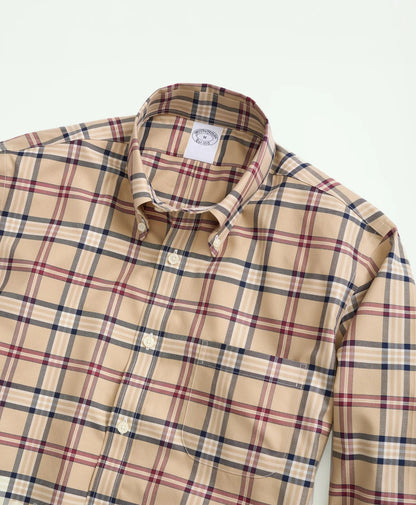 Stretch Supima® Cotton Non-Iron Twill Polo Button Down Collar, Tartan Shirt | Brooks Brothers for sale