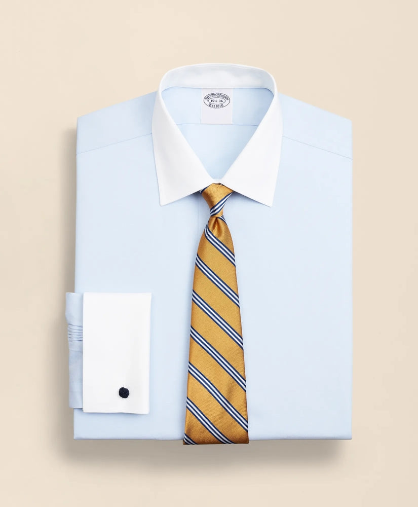 Stretch Supima® Cotton Non-Iron Pinpoint Oxford Contrast Ainsley Collar Dress Shirt | Brooks Brothers discount