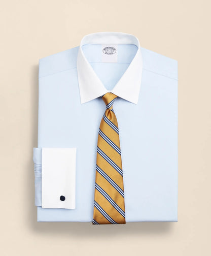 Stretch Supima® Cotton Non-Iron Pinpoint Oxford Contrast Ainsley Collar Dress Shirt | Brooks Brothers discount