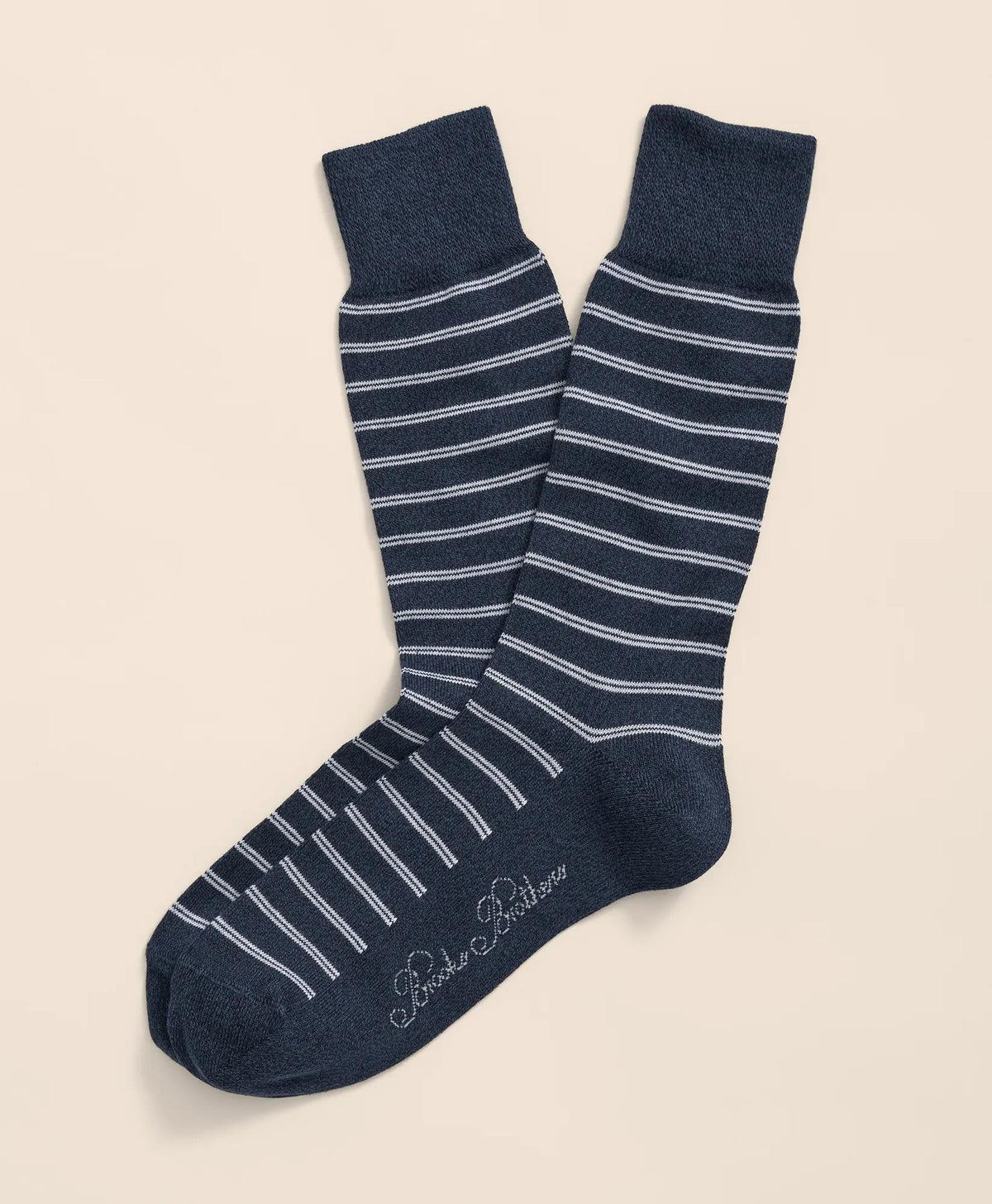 Cotton Blend Marled Double Stripe Socks | Brooks Brothers discount