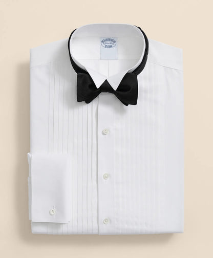 Stretch Supima® Cotton Broadcloth Wing Collar, Tuxedo Shirt | Brooks Brothers discount