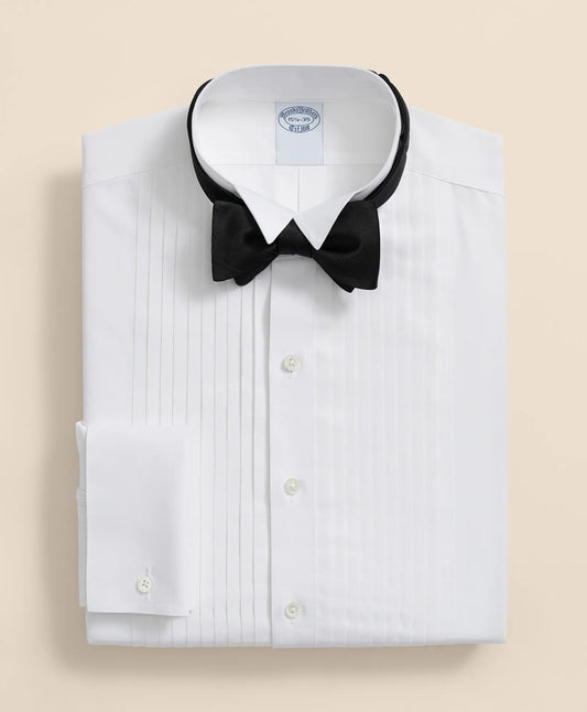 Stretch Supima® Cotton Broadcloth Wing Collar, Tuxedo Shirt | Brooks Brothers discount