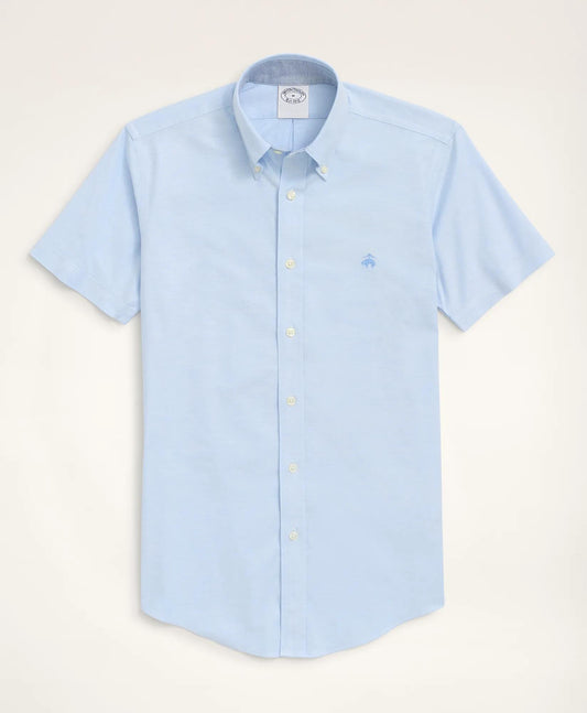 Stretch Non-Iron Oxford Button-Down Collar Short-Sleeve Sport Shirt | Brooks Brothers online