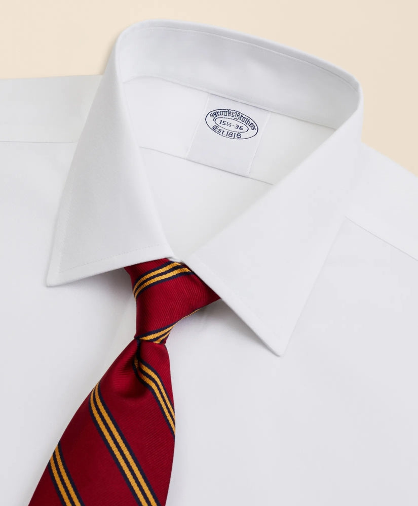 Stretch Supima® Cotton Non-Iron Pinpoint Oxford Ainsley Collar Dress Shirt | Brooks Brothers online shop