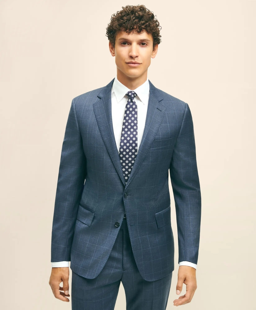 Classic Fit Wool Windowpane 1818 Suit | Brooks Brothers online