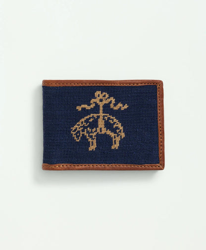 Smathers & Branson Cotton Needlepoint Billfold Wallet | Brooks Brothers on sale