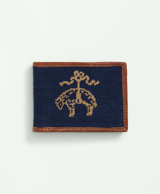 Smathers & Branson Cotton Needlepoint Billfold Wallet | Brooks Brothers on sale